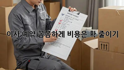 이사 예약 꼼꼼하게, 비용은 확 줄이기!